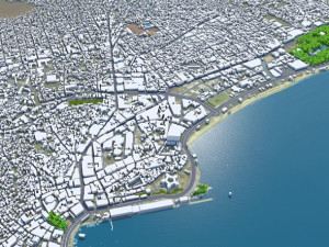 Acapulco de Juarez city Guerrero Mexico 40km 3D 모델