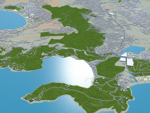 Acapulco de Juarez city Guerrero Mexico 40km 3D 모델