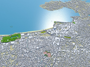 Acapulco de Juarez city Guerrero Mexico 40km 3D 모델