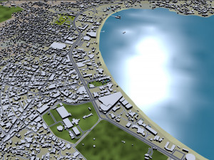 Acapulco de Juarez city Guerrero Mexico 40km 3D 모델