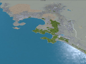 Acapulco de Juarez city Guerrero Mexico 40km 3D 모델