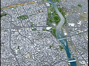 Місто Адана Туреччина 30 км 3D Модель