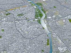 Adana city Turkey 30km 3D Model