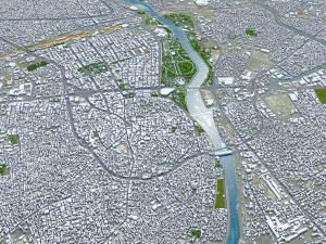 Місто Адана Туреччина 30 км 3D Модель