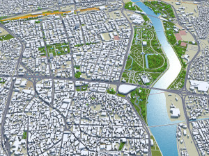 Adana city Turkey 30km 3D Model