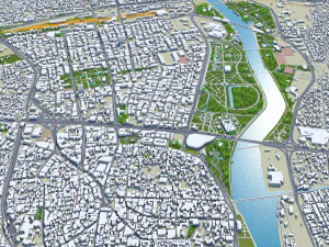 Місто Адана Туреччина 30 км 3D Модель