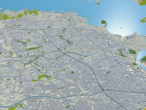 Місто Адана Туреччина 30 км 3D Модель