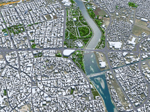 Adana city Turkey 30km 3D Model