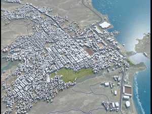 Aden city Yemen 35km 3D Model