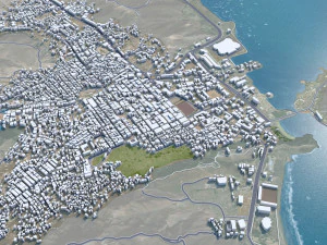 Aden city Yemen 35km 3D Model