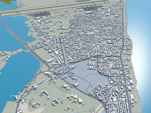 Aden city Yemen 35km 3Dモデル