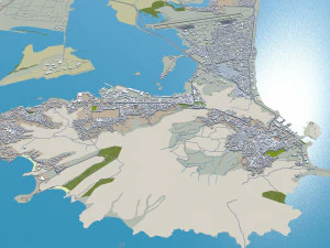 Aden city Yemen 35km 3D Model