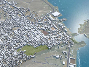 Aden city Yemen 35km 3D Model