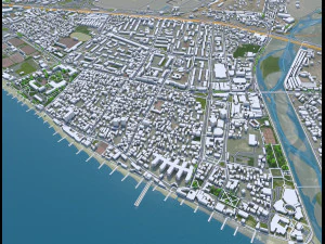 Adler city Krasnodar Krai Russia 20km 3D Model