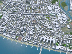Adler city Krasnodar Krai Russia 20km 3D Model