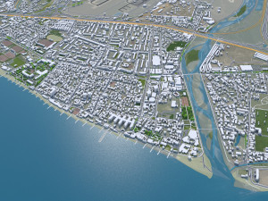 Adler city Krasnodar Krai Russia 20km 3D मॉडल