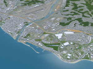 Adler city Krasnodar Krai Russia 20km 3D मॉडल