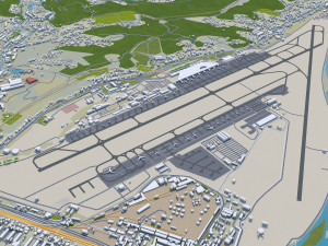Adler city Krasnodar Krai Russia 20km 3D मॉडल