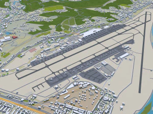 Adler city Krasnodar Krai Russia 20km 3D Model