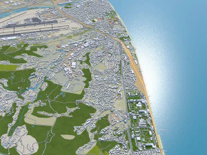 Adler city Krasnodar Krai Russia 20km 3D Model