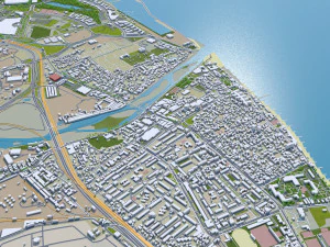 Adler city Krasnodar Krai Russia 20km 3D Model