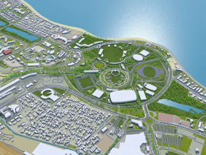 Adler city Krasnodar Krai Russia 20km 3D Model