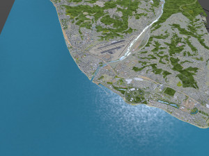 Adler city Krasnodar Krai Russia 20km 3D मॉडल