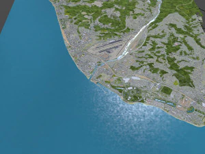 Adler city Krasnodar Krai Russia 20km 3D Model