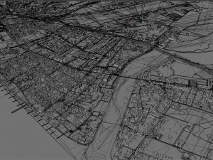 Adler city Krasnodar Krai Russia 20km 3D Model
