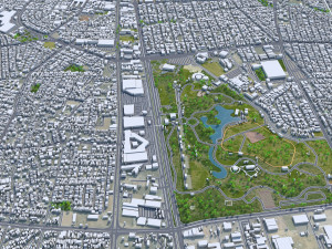 Aguascalientes city Mexico 30km 3Dモデル
