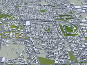Aguascalientes city Mexico 30km 3Dモデル