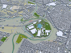 Aguascalientes city Mexico 30km 3Dモデル