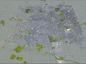 Aguascalientes city Mexico 30km 3Dモデル