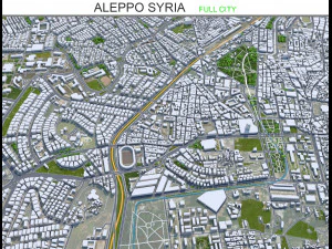 시리아 알레포시 30km 3D 모델