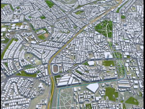 Aleppo city Syria 30km 3D 모델