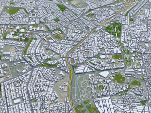 Aleppo city Syria 30km 3D 모델