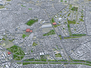 Aleppo city Syria 30km 3D 모델
