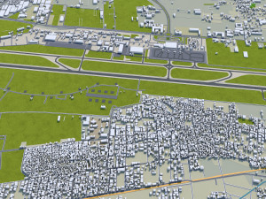 Aleppo city Syria 30km 3D 모델