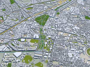 Aleppo city Syria 30km 3D 모델