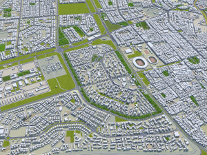 Aleppo city Syria 30km 3D 모델