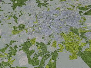 Aleppo city Syria 30km 3D 모델