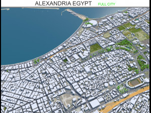 Alexandria city Egypt 60km 3D Model
