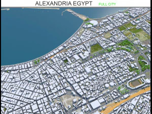 Ciudad de Alejandr&iacute;a Egipto 60 km Modelo 3D