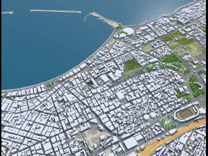 Alexandria city Egypt 60km 3D Model