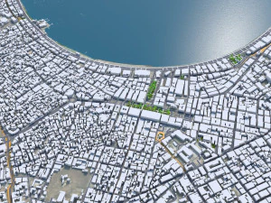 Alexandria city Egypt 60km 3D Model