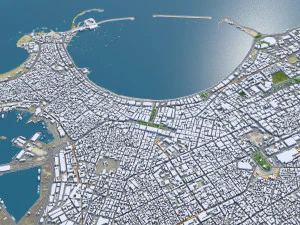 Alexandria city Egypt 60km 3D Model