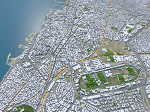 Alexandria city Egypt 60km 3D Model