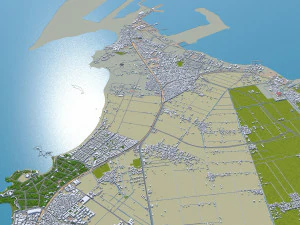 Alexandria city Egypt 60km 3D Model