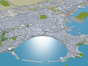 Alexandria city Egypt 60km 3D Model