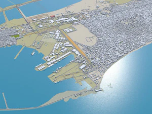 Alexandria city Egypt 60km 3D Model